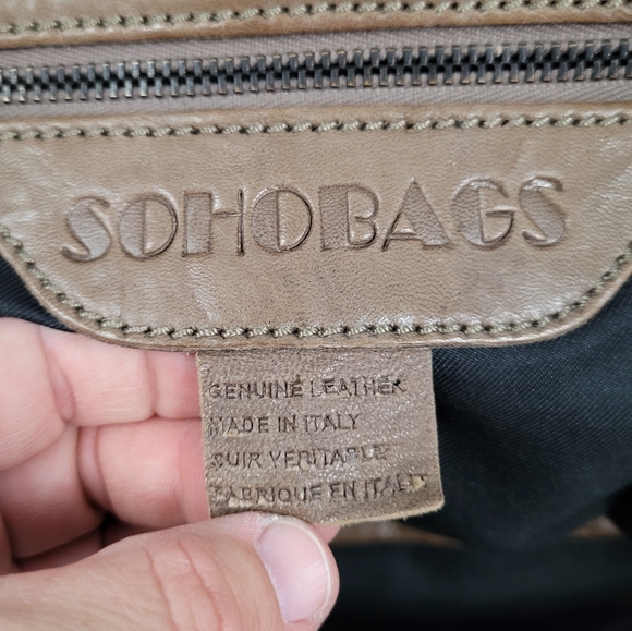 SOHO BAGS | genuine Italian dustressed leather slouchy backpack - Picture 6 of 9